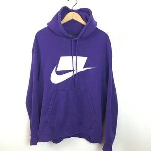 Nike "Not A Sample" Hoodie Block Logo Purple Sweatshirt Sz M